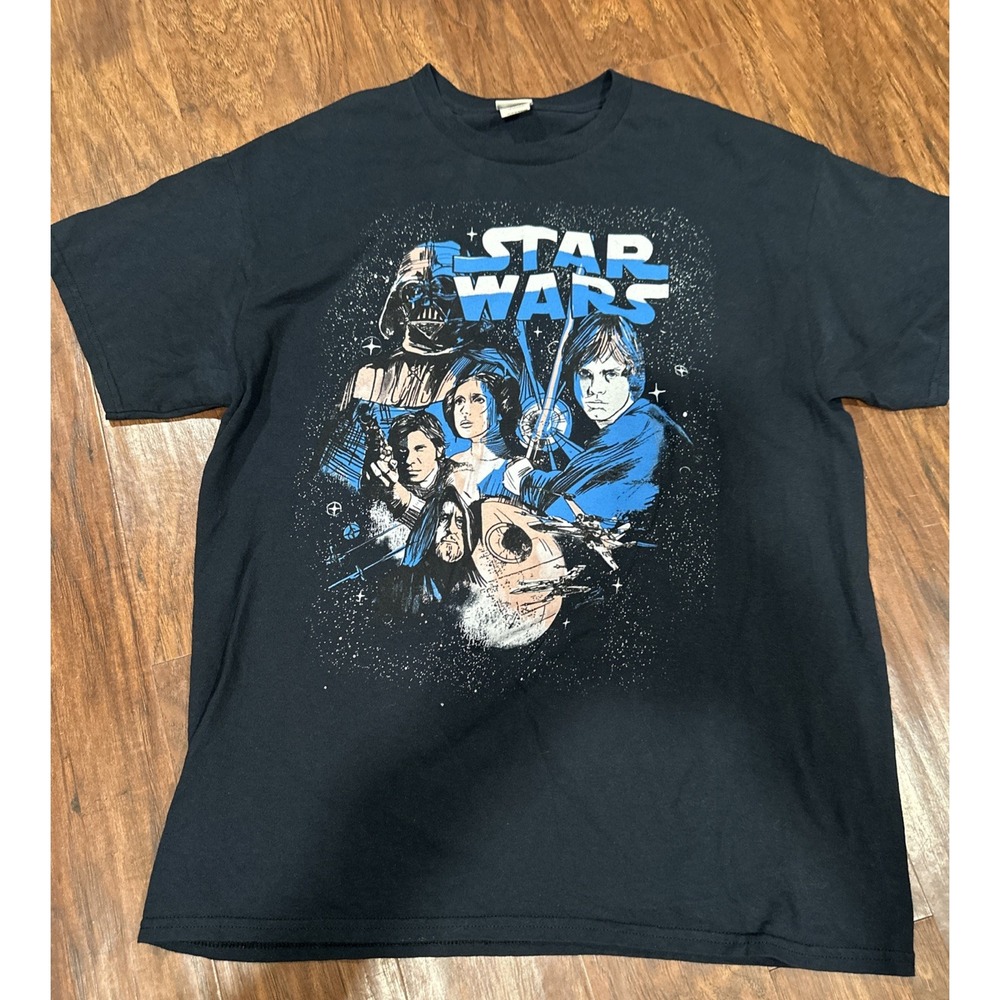 Vintage Star Wars T-shirt, black large